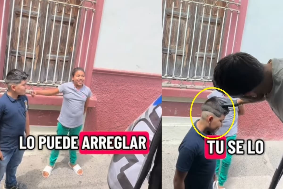 “Oiga, ¿no se lo puede arreglar?”: madre e hijo buscan a un barbero tras un mal corte de cabello y él lo rescata