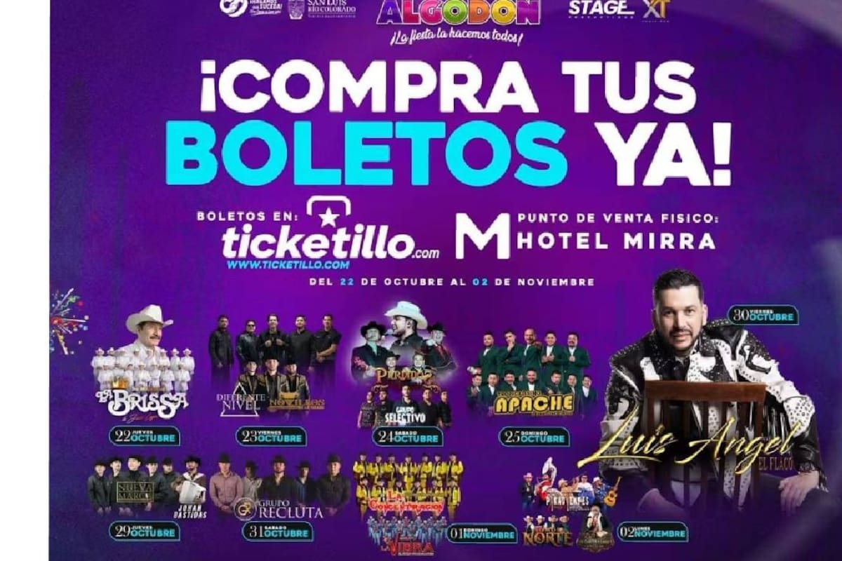 ¿Vas al Palenque de la Feria del Algodón? Aquí puedes comprar tus boletos en SLRC