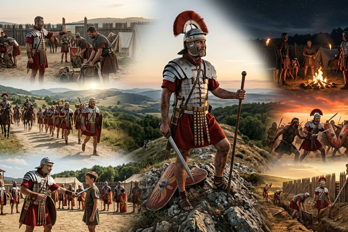 Se levantaba antes del amanecer, caminaba decenas de kilómetros, construía un campamento y podía morir en combate el mismo día así eran las agotadoras 24 horas de un centurión romano cuando el Imperio estaba en guerra