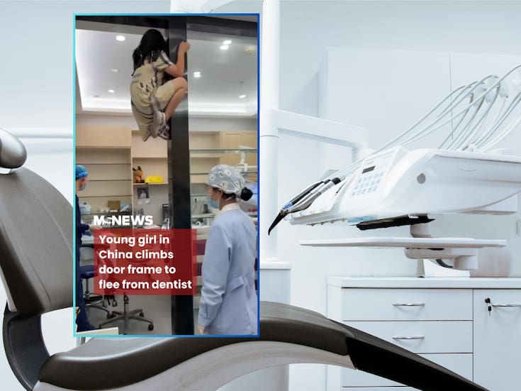 Niña en China trepa las paredes del consultorio por miedo al dentista
