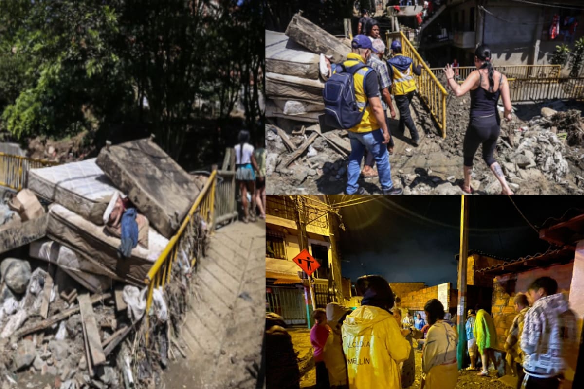 Evacúan cerca de 100 hogares por lluvias extremas en Medellín
