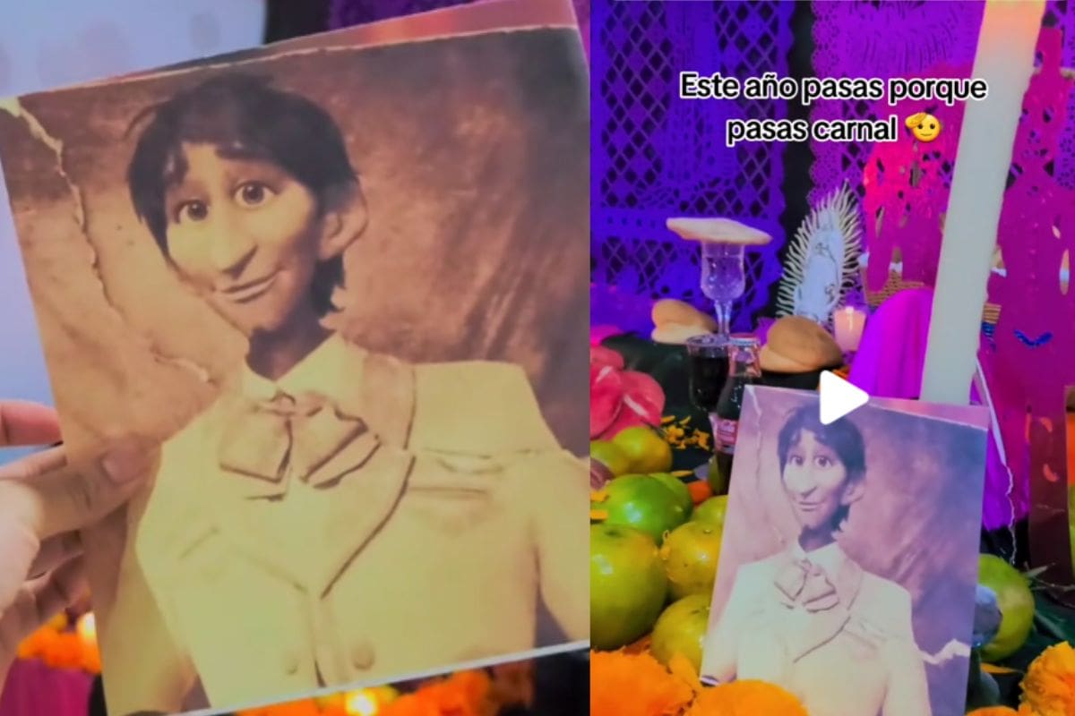 Este año pasas porque pasas: Hombre pone foto de Héctor de “Coco” en su ofrenda para el Día de Muerto