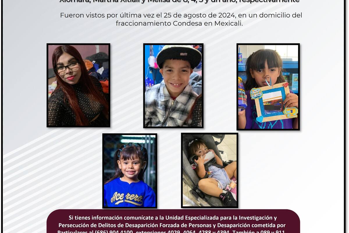Se solicita ayuda para localizar a a Michel Arahí Patiño Álvarez, y sus hijos Jesús Yurem, Diana Xiomara, Martha Xitlali y Melis