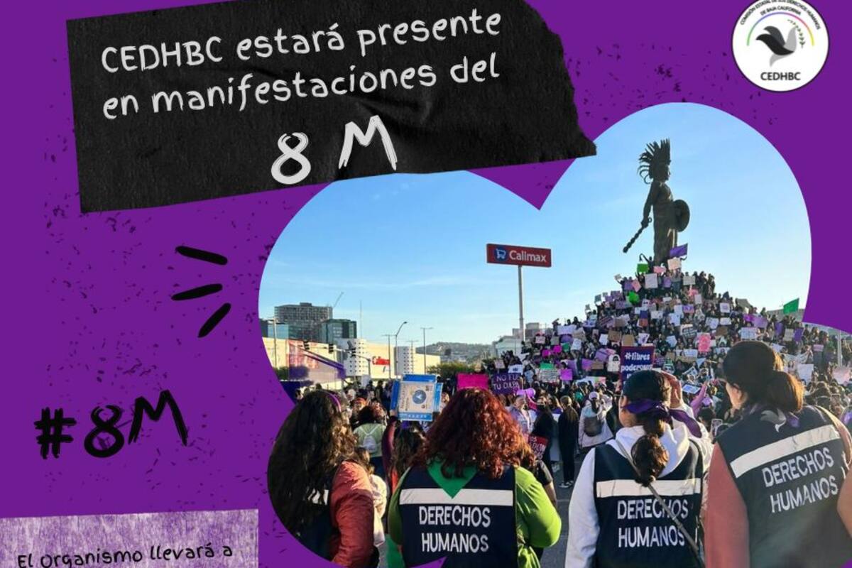 CEDHBC estará presente en manifestaciones del 8M