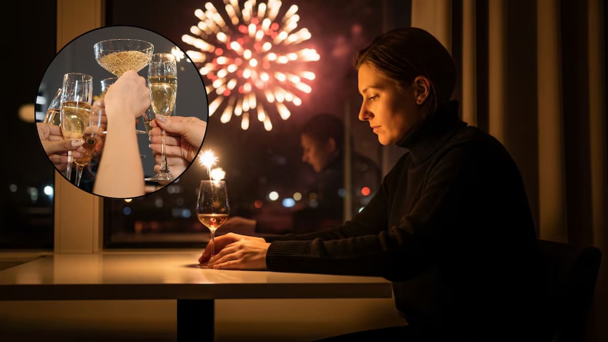 Cuando el Año Nuevo se recibe en silencio: el significado de pasar estas fechas en soledad. Foto: Canvas e Infobae