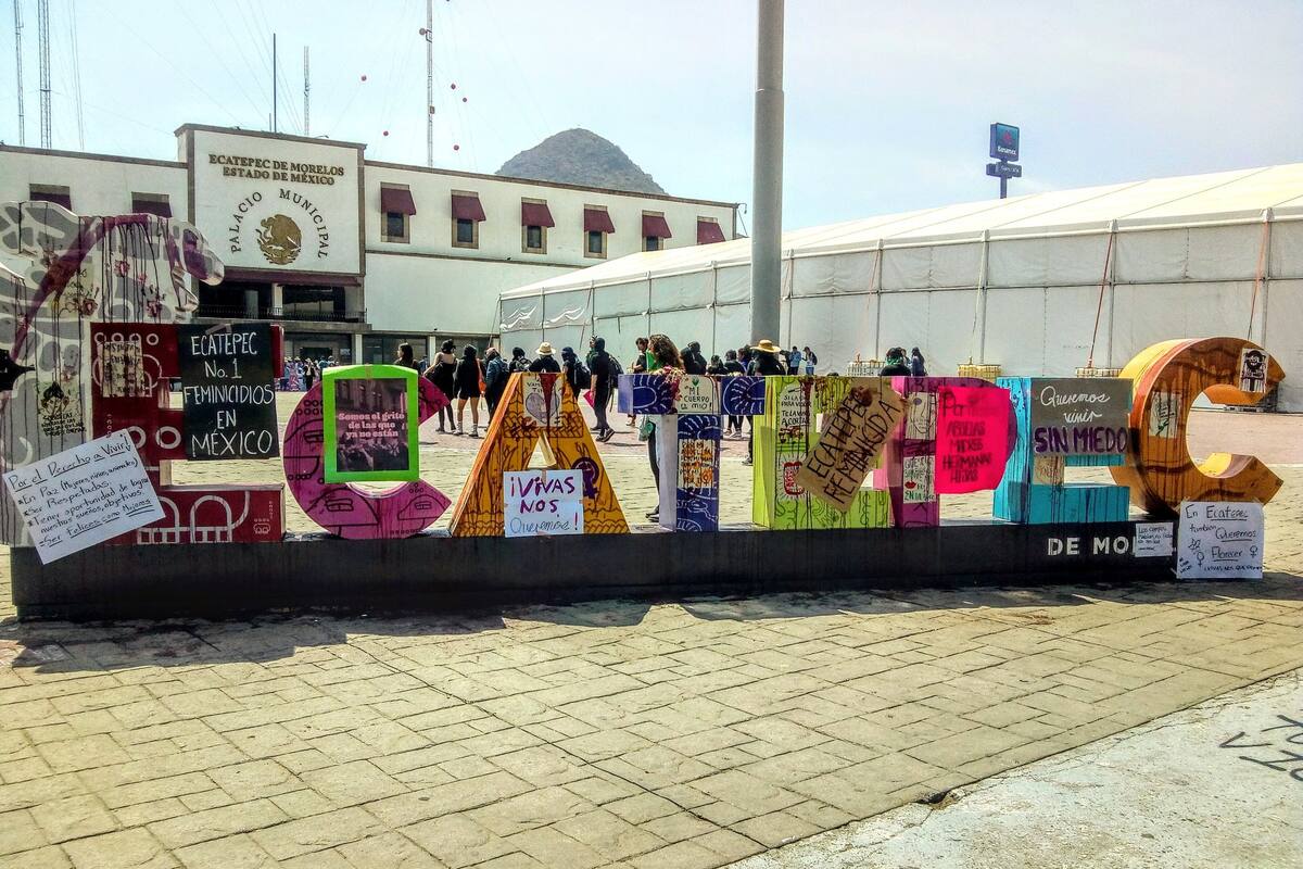 Marcha en Ecatepec por el 8M, uno de los municipios más peligrosos para las mujeres, a nivel nacional