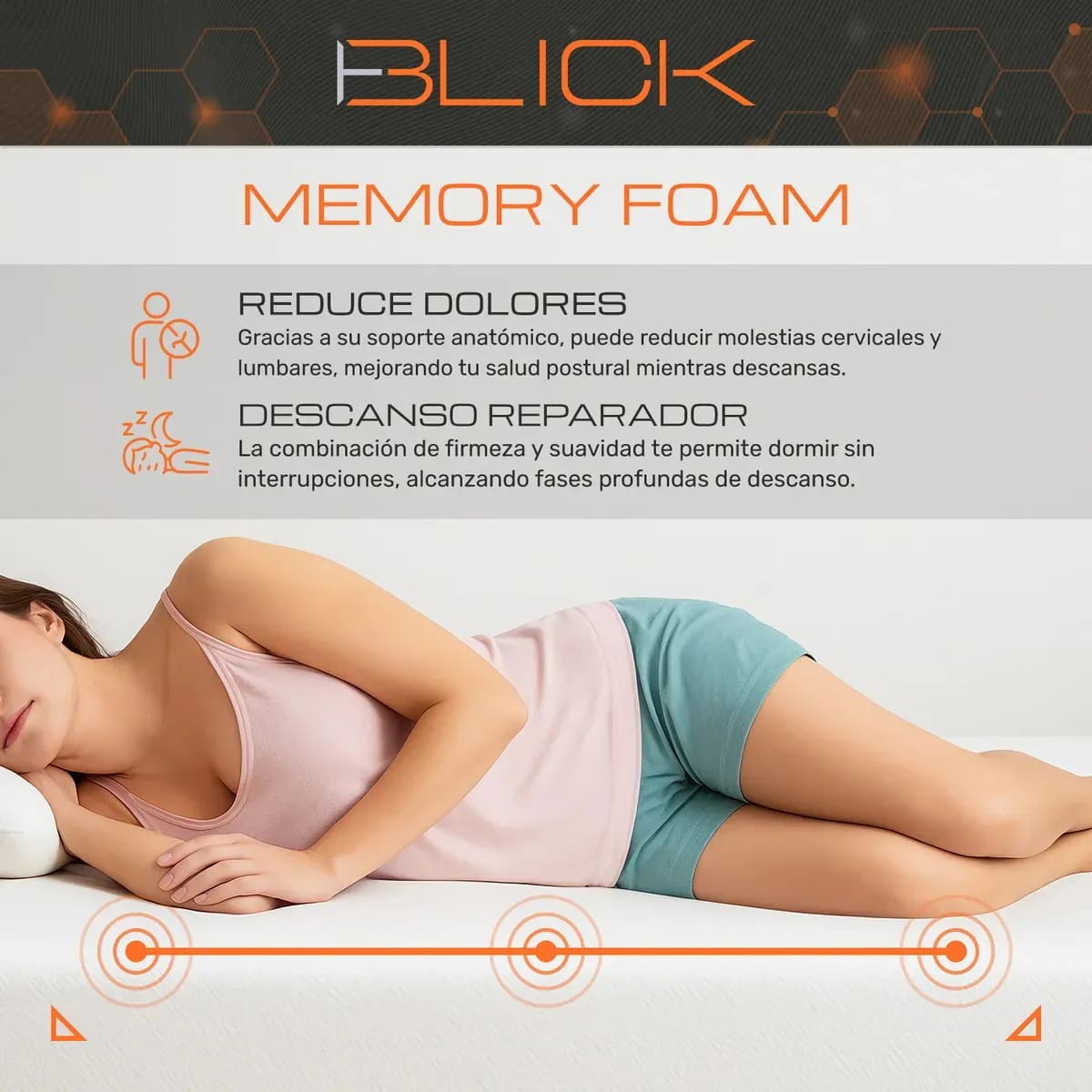 Colchón individual de tecnología Memory Foam | Mercado Libre