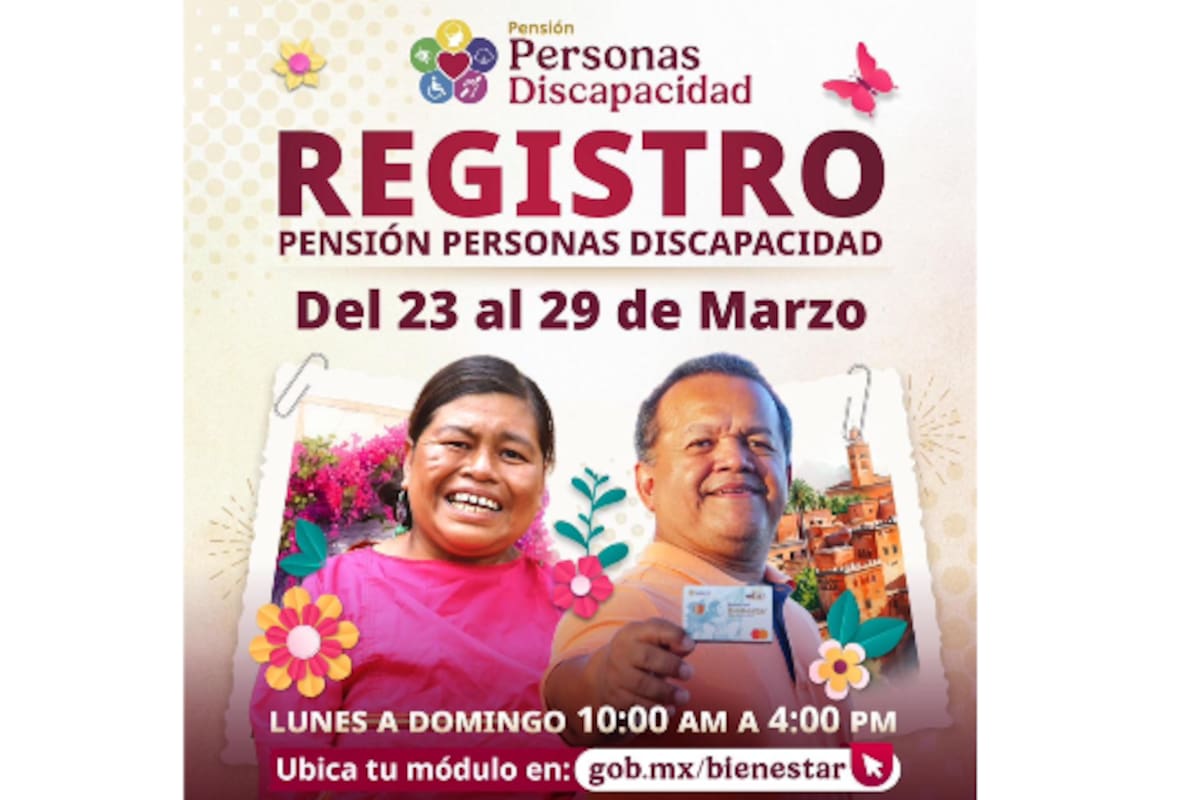 Inicia el registro para la pensión para personas con discapacidad