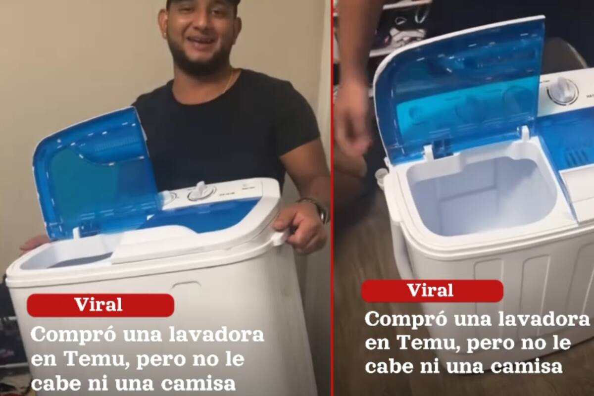 Hombre expone a su hermana: compró una lavadora en Temu y recibió algo totalmente inesperado