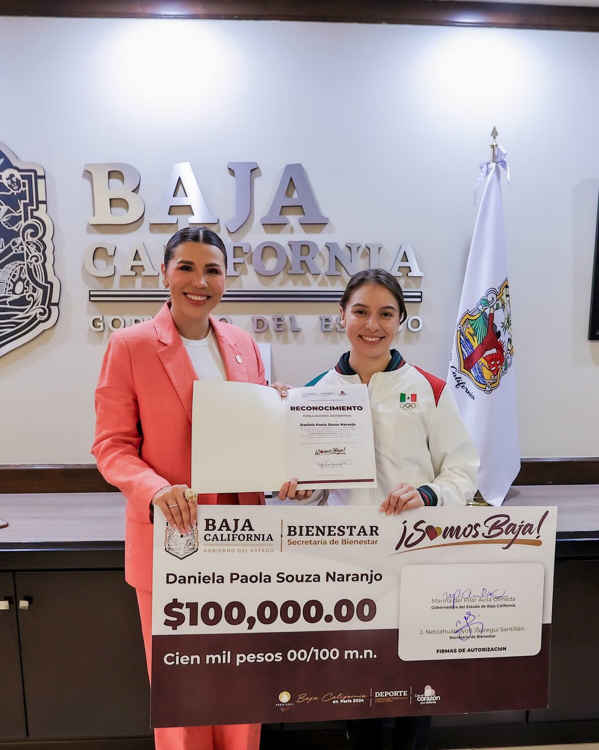 Seis deportistas recibieron un reconocimiento y un incentivo económico por su destacada participación en los Juegos Olímpicos.