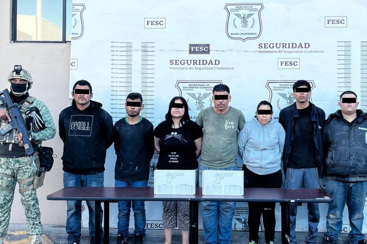 Detienen en flagrancia a siete presuntos secuestradores y logra rescatar a las víctimas en Mexicali