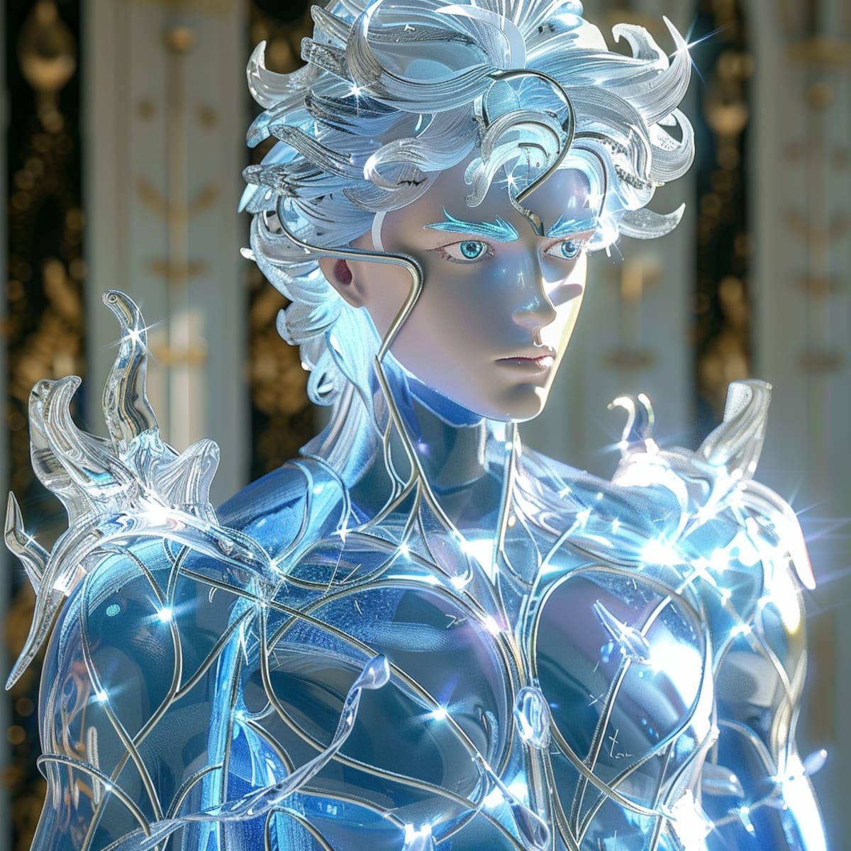 La visión de la IA revela un Saint musculoso pero equilibrado, reflejando fuerza y determinación.