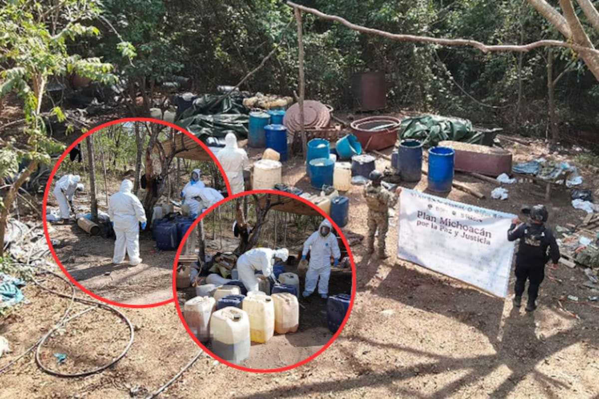 Marina desmantela tres narcolaboratorios en Durango, Sinaloa y Michoacán: más de 700 kg de metanfetamina asegurados