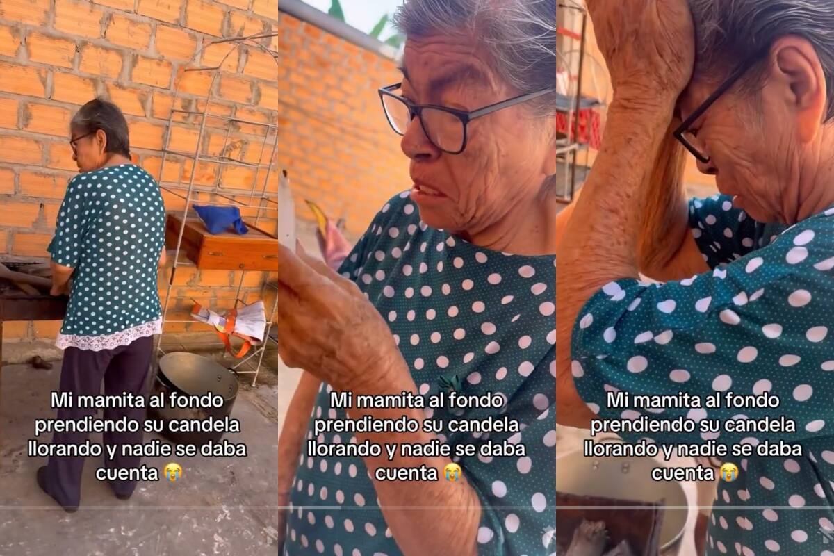 VIDEO | Abuela llora de la desesperación al no poder prender una vela ella sola: “soy una inútil”