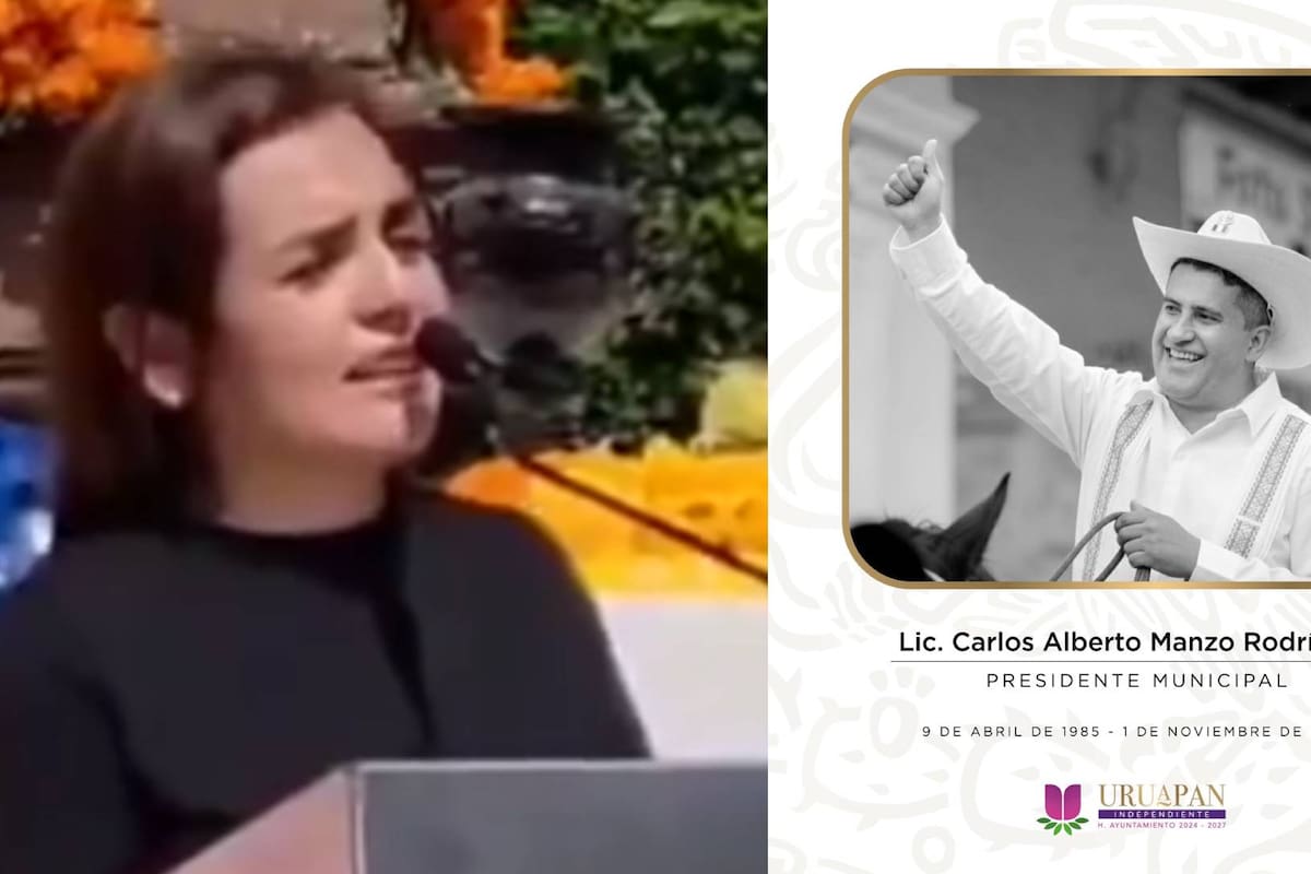 “No estás sola”: Apoyan en funeral a esposa de Carlos Manzo y ella promete continuar su legado político en Uruapan