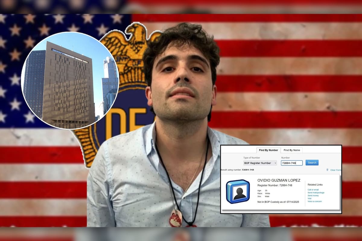 Tras acuerdo con autoridades de EEUU, Ovidio Guzmán sale de la prisión de Chicago y es trasladado a un sitio desconocido por seguridad
