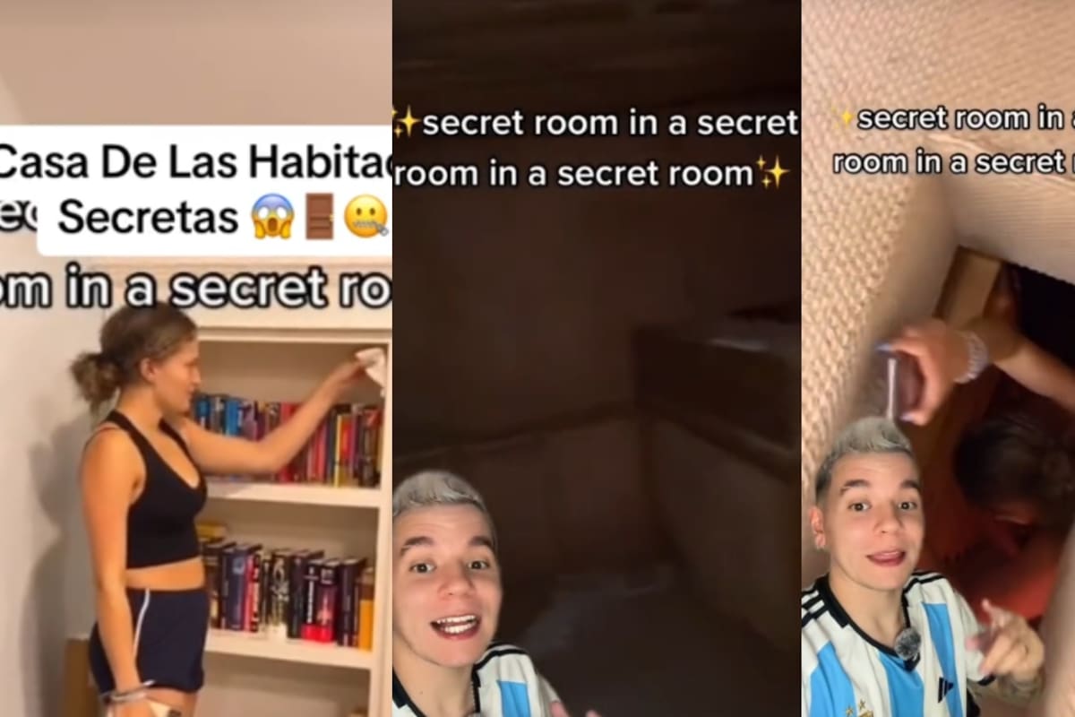Una chica muestra todas las puertas secretas en su hogar: tiene un cuarto secreto dentro de otro cuarto secreto