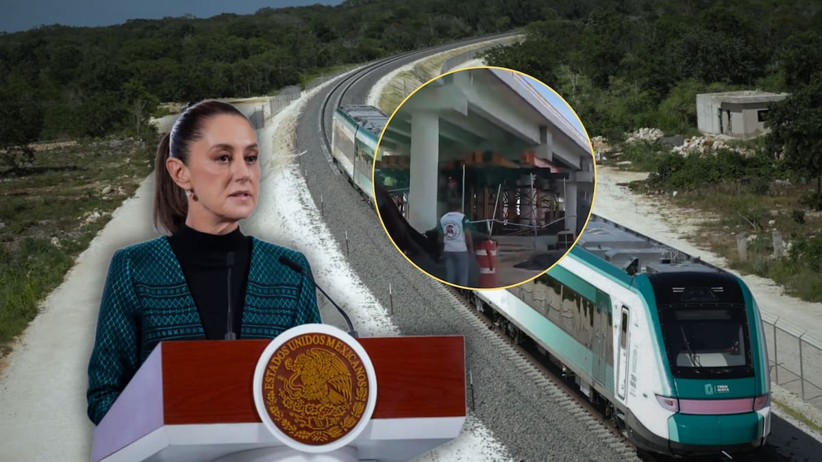 Luego de que denunciaron el hundimiento en estructuras del Tren Maya y exhibieron al Ejército apuntalando columnas, Claudia Sheinbaum afirmó que no son obras nuevas y solicitó una revisión técnica para descartar riesgos