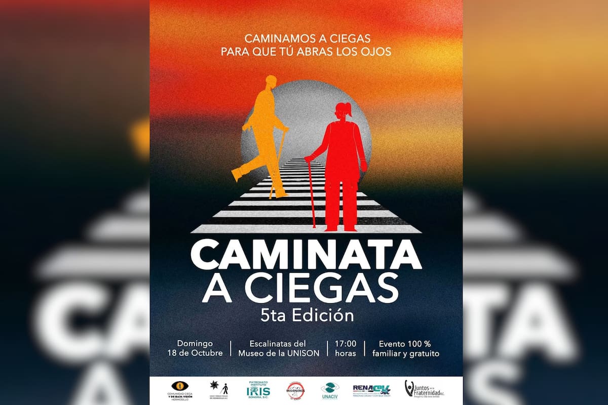 Comunidad Ciega y de Baja Visión invita a participar en la quinta Caminata a Ciegas en Hermosillo
