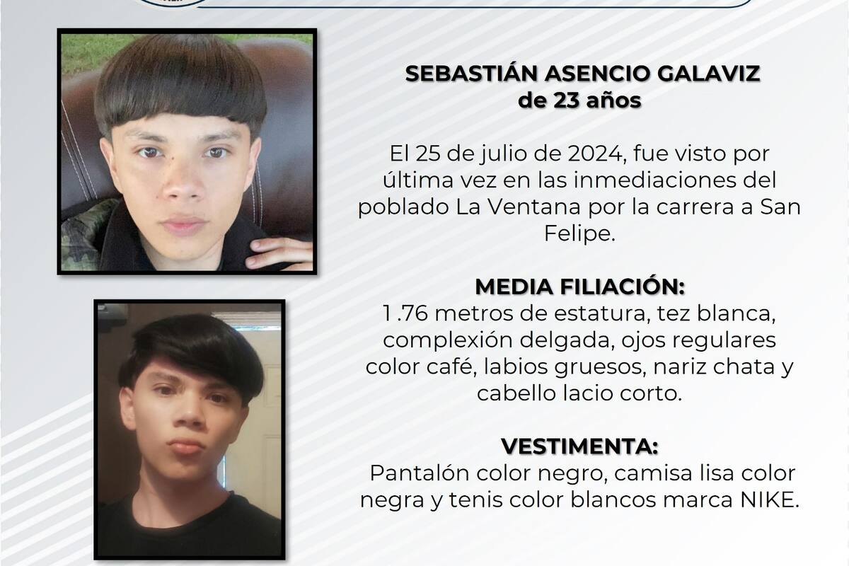 Sebastián, joven desaparecido, estaría en San Felipe