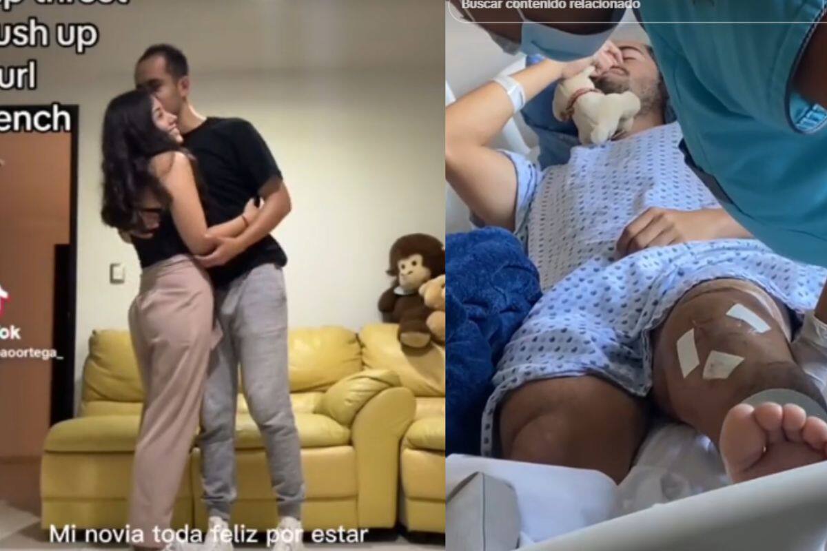Tras hacer feliz a su novia con un trend de ejercicio; este hombre se rompió los ligamentos de la rodilla
