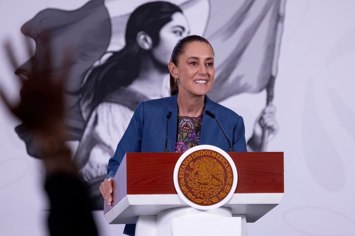 Cuauhtémoc, Ciudad de México. 27 de mayo 2026. La presidenta constitucional de los Estados Unidos Mexicanos, la Doctora Claudia Sheinbaum Pardo en conferencia de prensa matutina en el salón de la Tesorería de Palacio Nacional. | Foto: Juan Carlos Ramos Mamahua/Presidencia