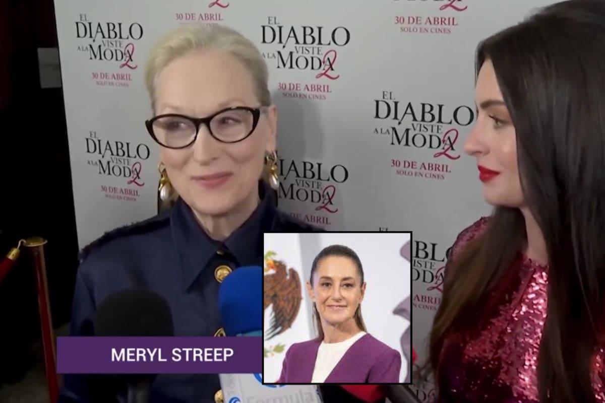 Meryl Streep elogia a Claudia Sheinbaum durante visita a México por promoción de The Devil Wears Prada 2