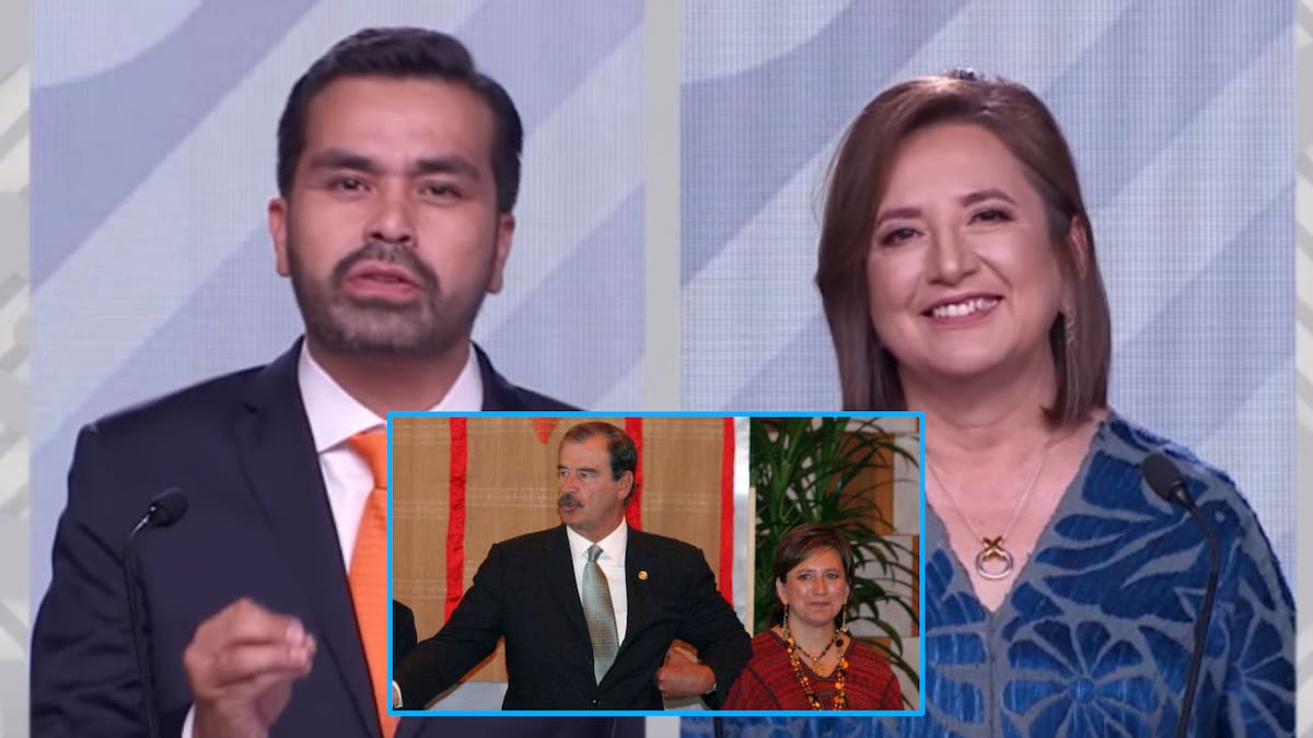 Máynez le echó en cara a Gálvez de jamás haberse deslindado de la política de Vicente Fox. Foto: Especial