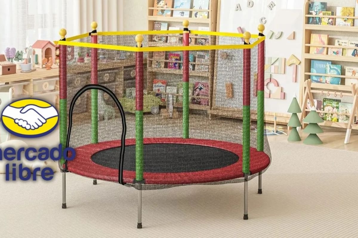 Trampolín infantil con red de seguridad reduce su precio a 659 pesos en Mercado Libre con envío gratis a todo México
