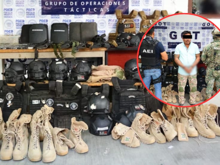 Cateo en rancho de Oaxaca revela arsenal de fusiles y equipo táctico; capturan al principal proveedor de armas de “Los Cromos”
