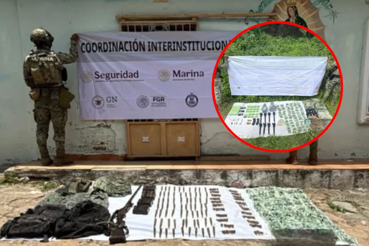 Hallan arsenal, explosivos, marihuana y puntos de vigilancia del crimen en Sinaloa