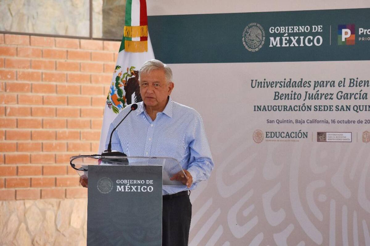 Acceso a la educación garantizada para jóvenes de San Quintín, asegura AMLO