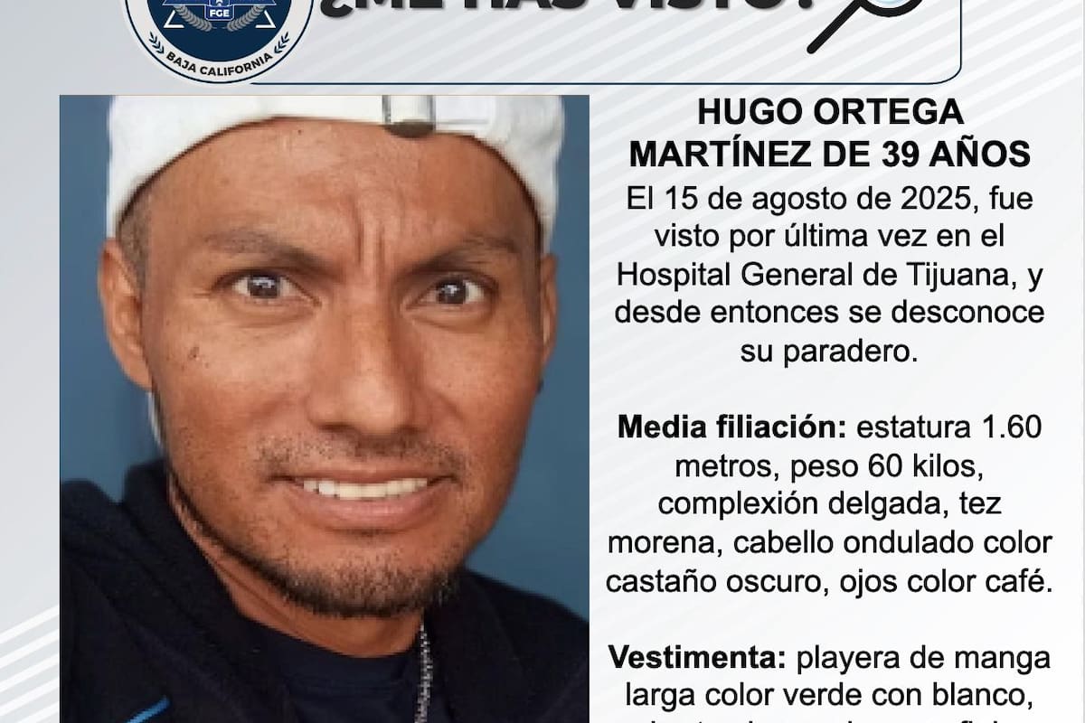 Se busca a Hugo Ortega Martínez de 39 años