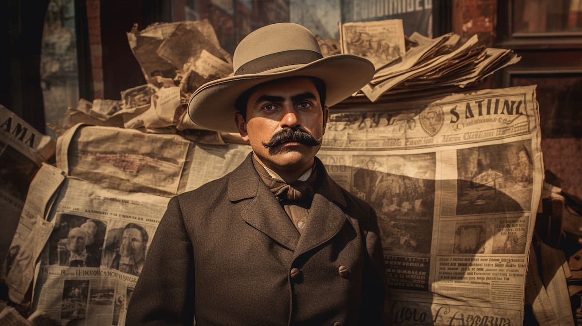 Emiliano Zapata y cómo era representado en la época de la revolución │ Ilustración por IA