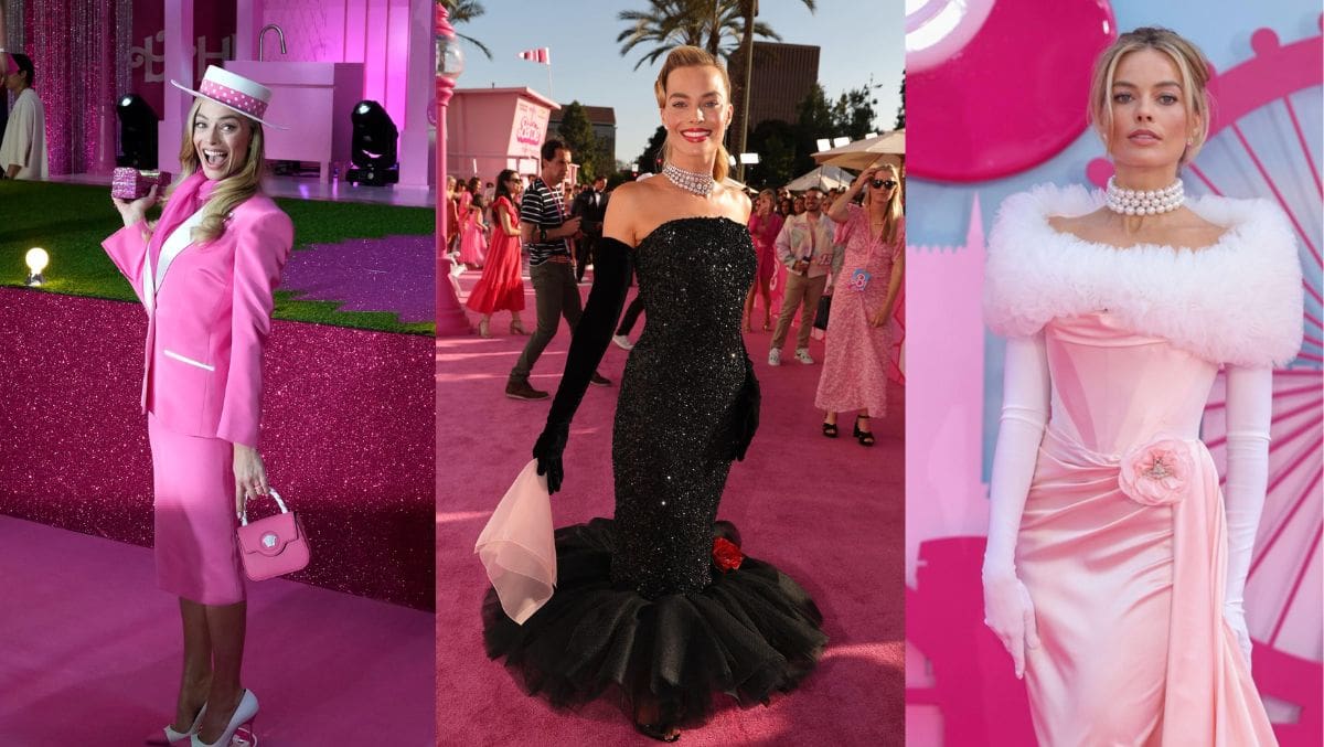 Margot Robbie en las promociones de 'Barbie' en 2023