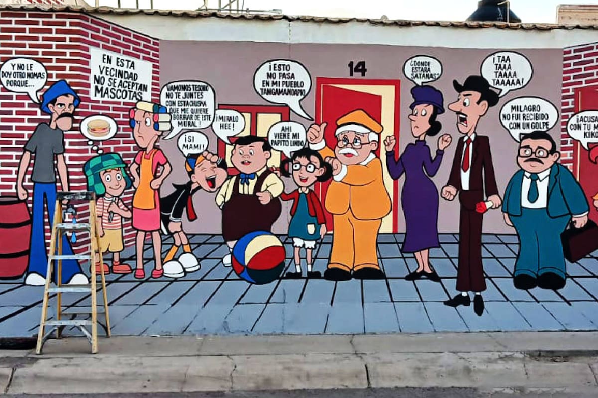 Vecinos en Hermosillo piden borrar a Doña Florinda de mural del Chavo del 8