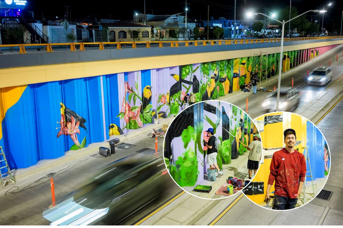 Avanza mural en paso a desnivel de Colosio y Solidaridad; mantienen cierre nocturno de carril