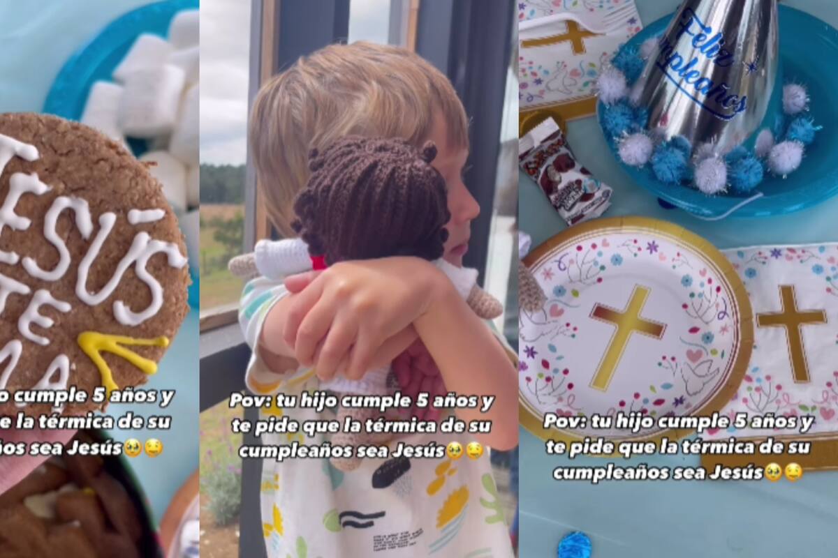 Niño de 5 años celebra su cumpleaños con temática de Jesús y se vuelve viral: mira cómo fue