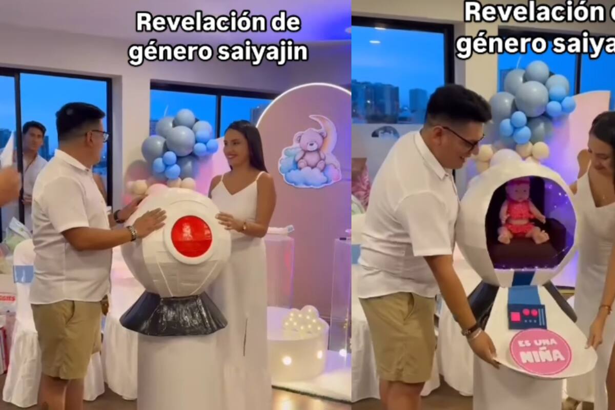 Revelación de género al estilo Dragon Ball Z: una fiesta épica que se vuelve viral por su originalidad