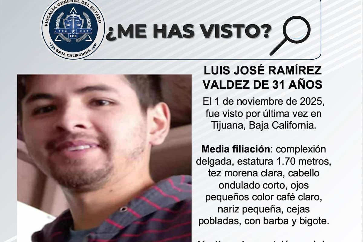 Se busca a Luis José Ramírez Valdez de 31 años