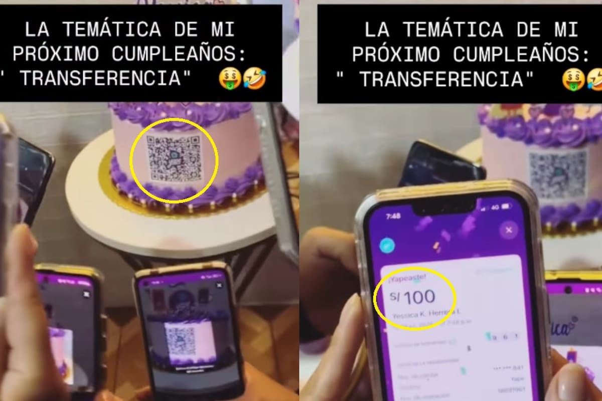 Pastel con código QR lleva a cuenta bancaria y convierte a joven en sensación viral