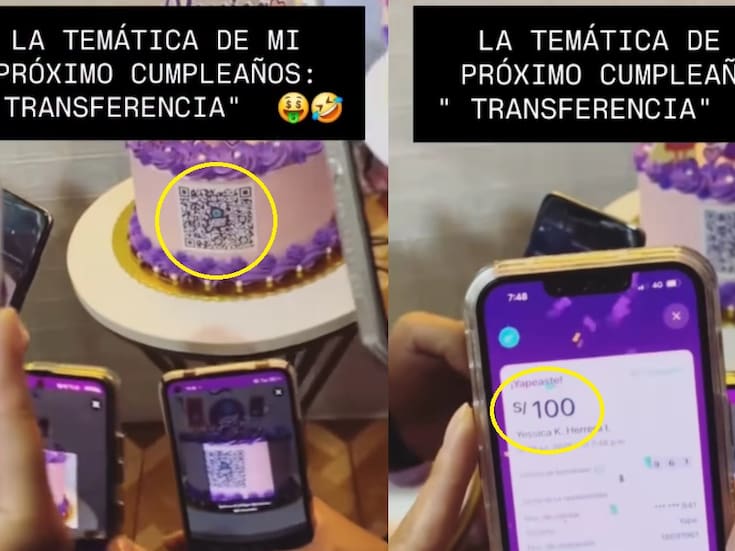 Pastel con código QR lleva a cuenta bancaria y convierte a joven en sensación viral