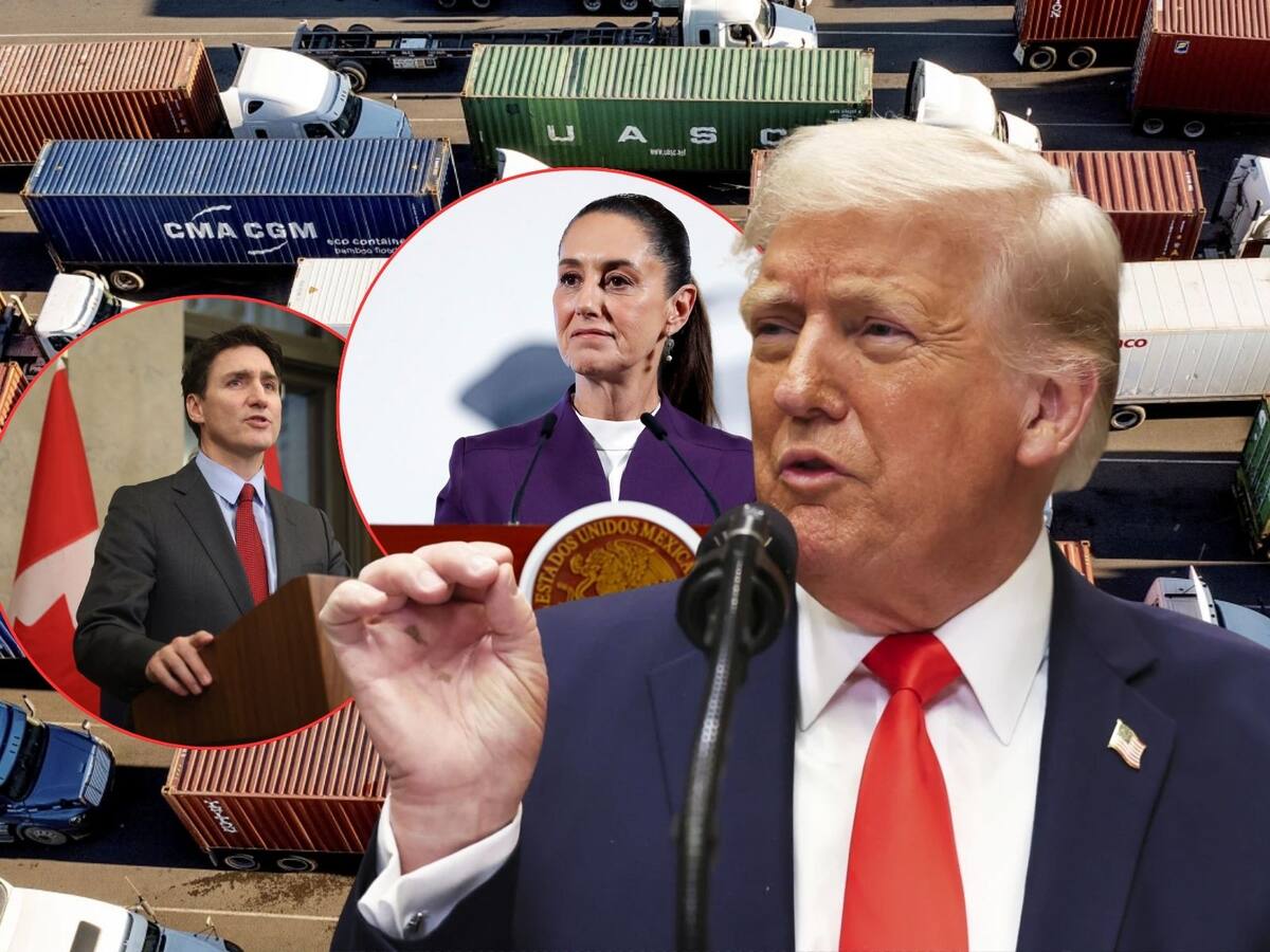 Trump brinda alternativa a los empresarios ante los aranceles impuestos a México y Canadá: "Si producen en EU, no habrá aranceles", dice. | Crédito: AP/REUTERS/EFE