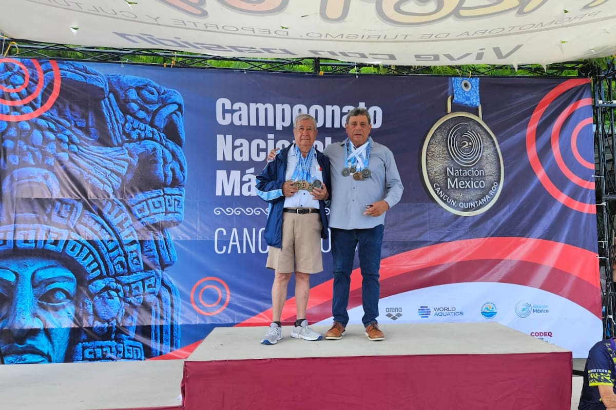 Regresa Miguel Cuevas con cinco medallas del Nacional de Natación Masters
