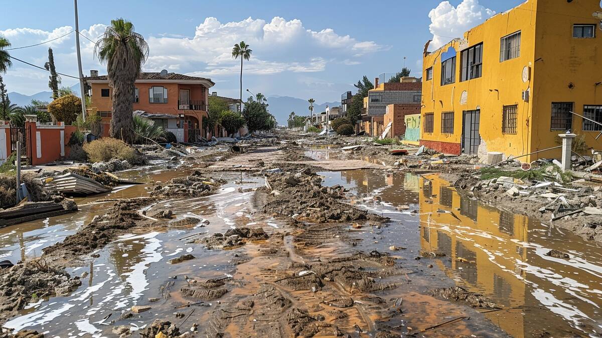 Edificaciones resisten el embate del huracán mientras la comunidad enfrenta la crisis.