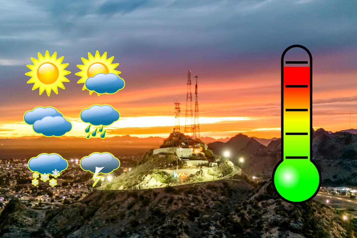 Pronóstico de clima para hoy sábado, 11 de octubre de 2025 en Hermosillo
