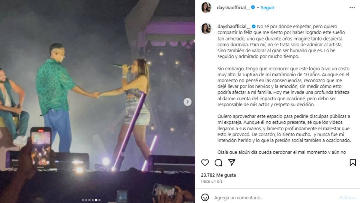 Miriam pide disculpas a su expareja / Instagram: @dayshaofficial__