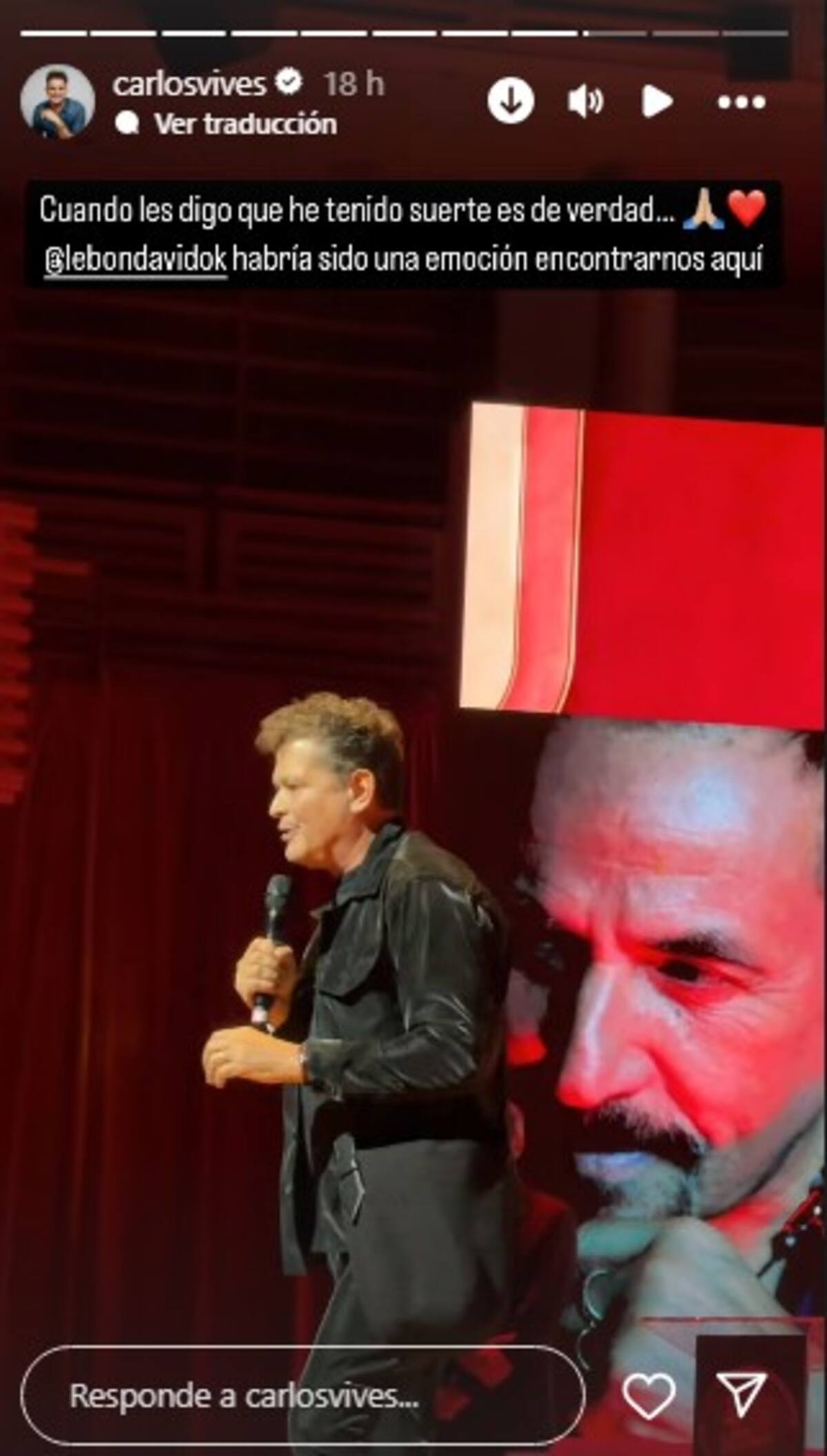 Carlos Vives compartió en sus historias su homenaje / Instagram: @carlosvives