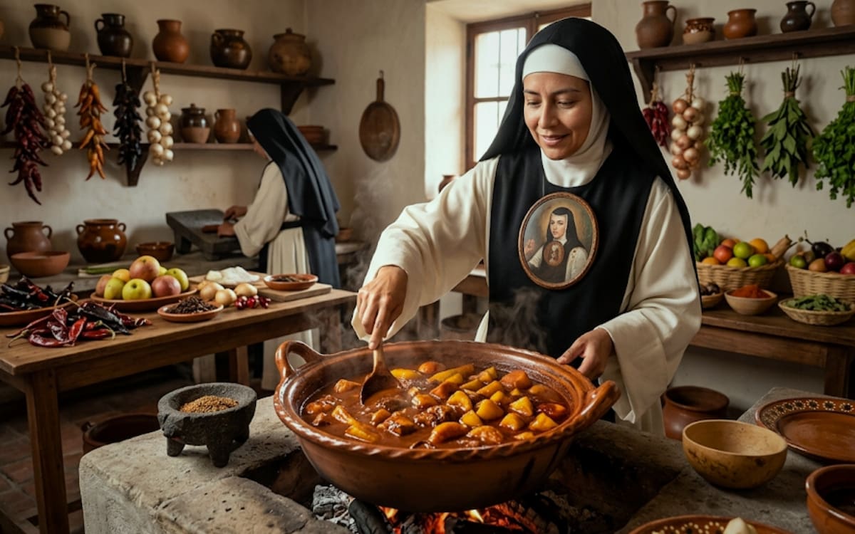 De la celda a la cocina de San Jerónimo: los ingredientes exactos del Manchamanteles de Sor Juana y los consejos prácticos para lograr la textura perfecta del adobo tradicional. Foto: Gemini