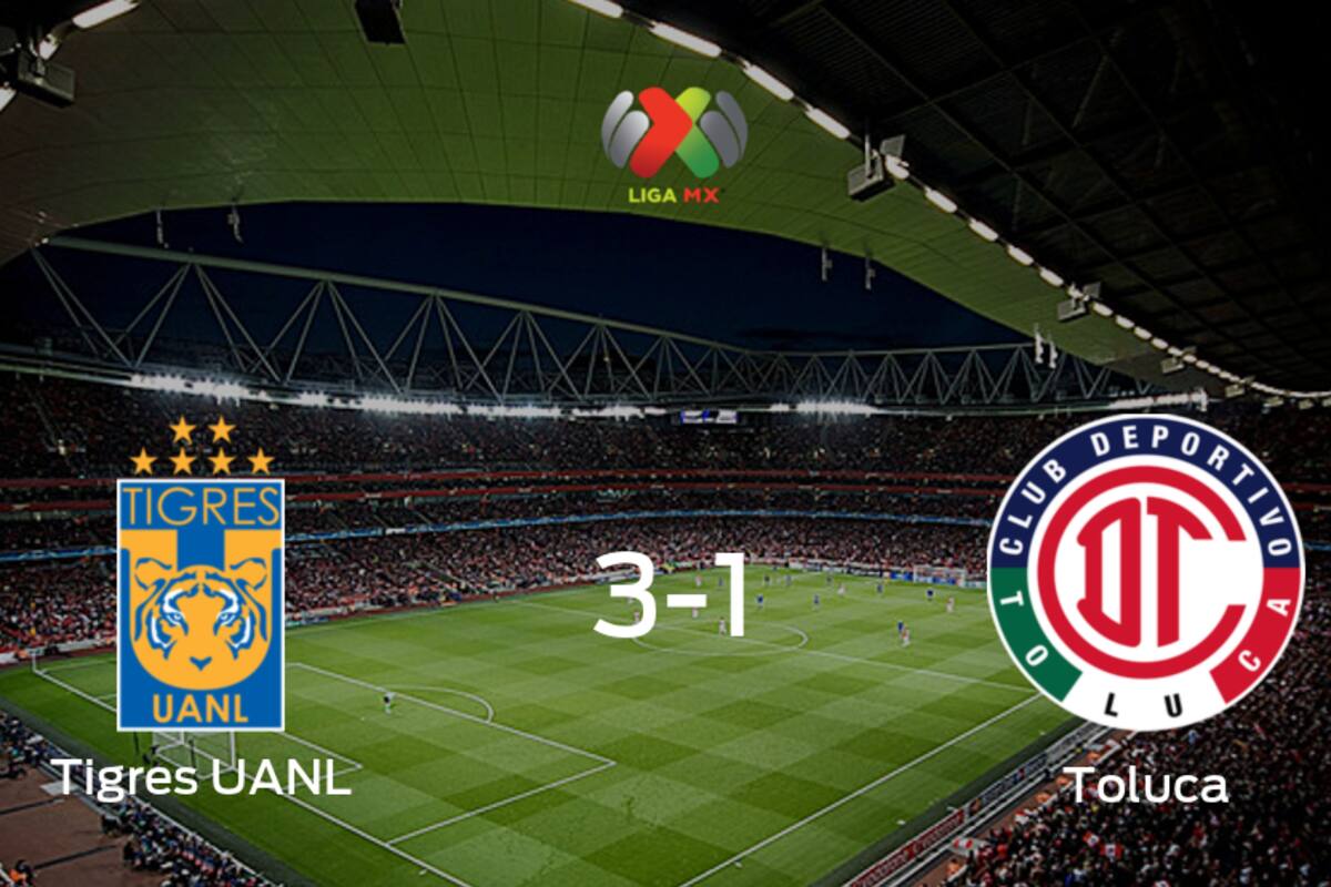 Los tres puntos se quedan en casa: Tigres UANL 3-1 Toluca